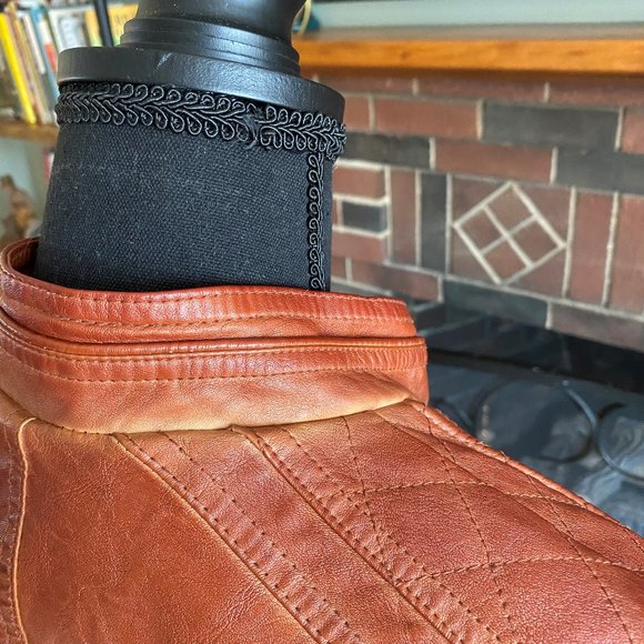 Bernado collectionTan or brown faux leather jacket - Picture 6 of 7